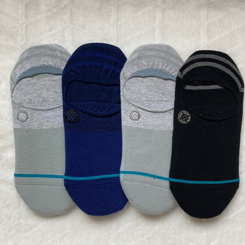 (4) Stance Gamut Super Invisible No Show Socks.